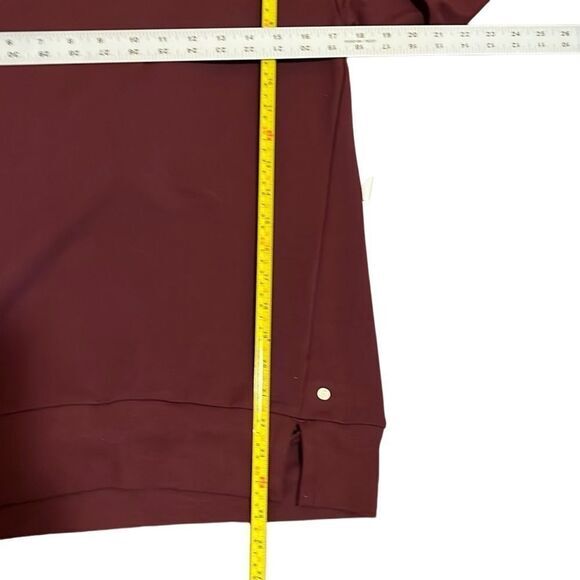 Soul + Sky womens sweatshirt Size XS Port Luxe Terry Drawstring Hooded slits NWT - Picture 8 of 8